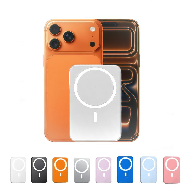 Revolutionary Magnetic Portable Charger 5000mAh - MagSafe-Compatible Wireless Power Bank with 20W Fast Charging for iPhone 12-17 & Qi Android Devices