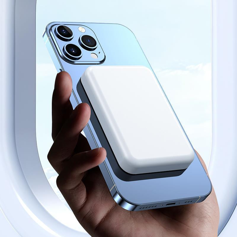 Revolutionary Magnetic Portable Charger 5000mAh - MagSafe-Compatible Wireless Power Bank with 20W Fast Charging for iPhone 12-17 & Qi Android Devices