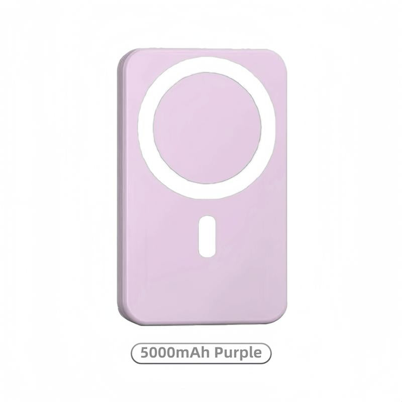 Revolutionary Magnetic Portable Charger 5000mAh - MagSafe-Compatible Wireless Power Bank with 20W Fast Charging for iPhone 12-17 & Qi Android Devices