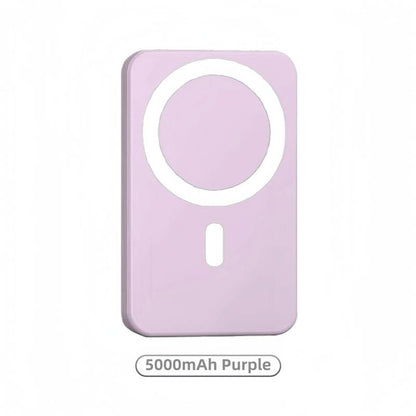 Revolutionary Magnetic Portable Charger 5000mAh - MagSafe-Compatible Wireless Power Bank with 20W Fast Charging for iPhone 12-17 & Qi Android Devices